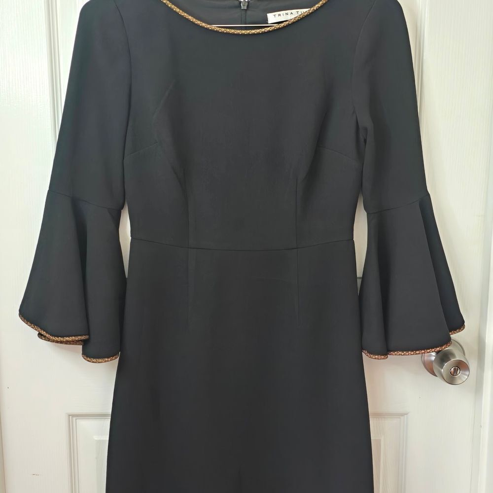 Trina Turk Black Dress with Gold Accents - Picture 2 of 6